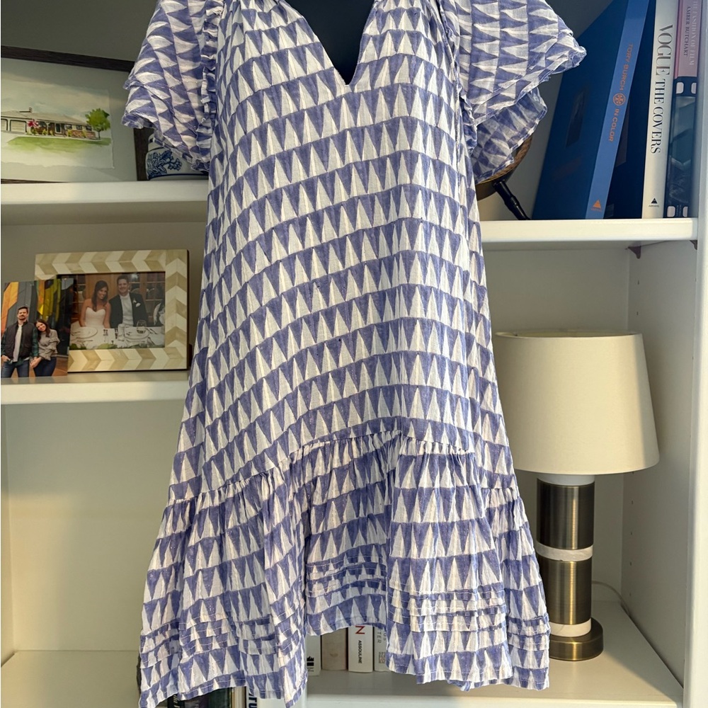 Cleobella Nevah White and Blue Dress